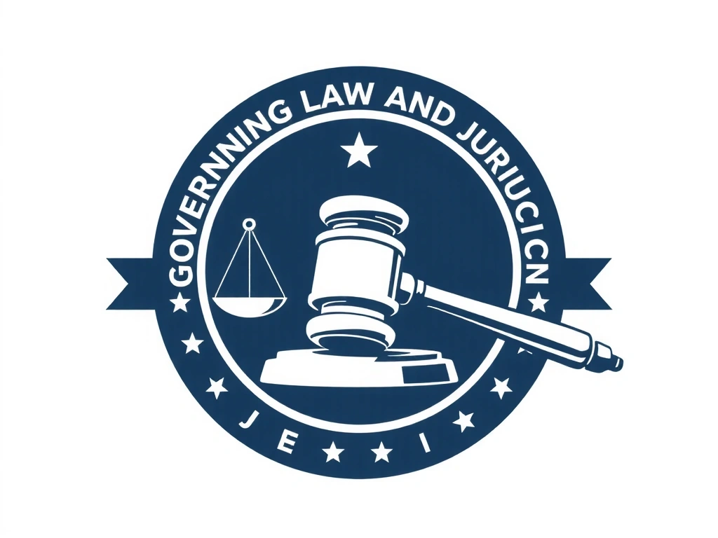 Un sello de legalidad o un martillo de juez, representando la ley aplicable.